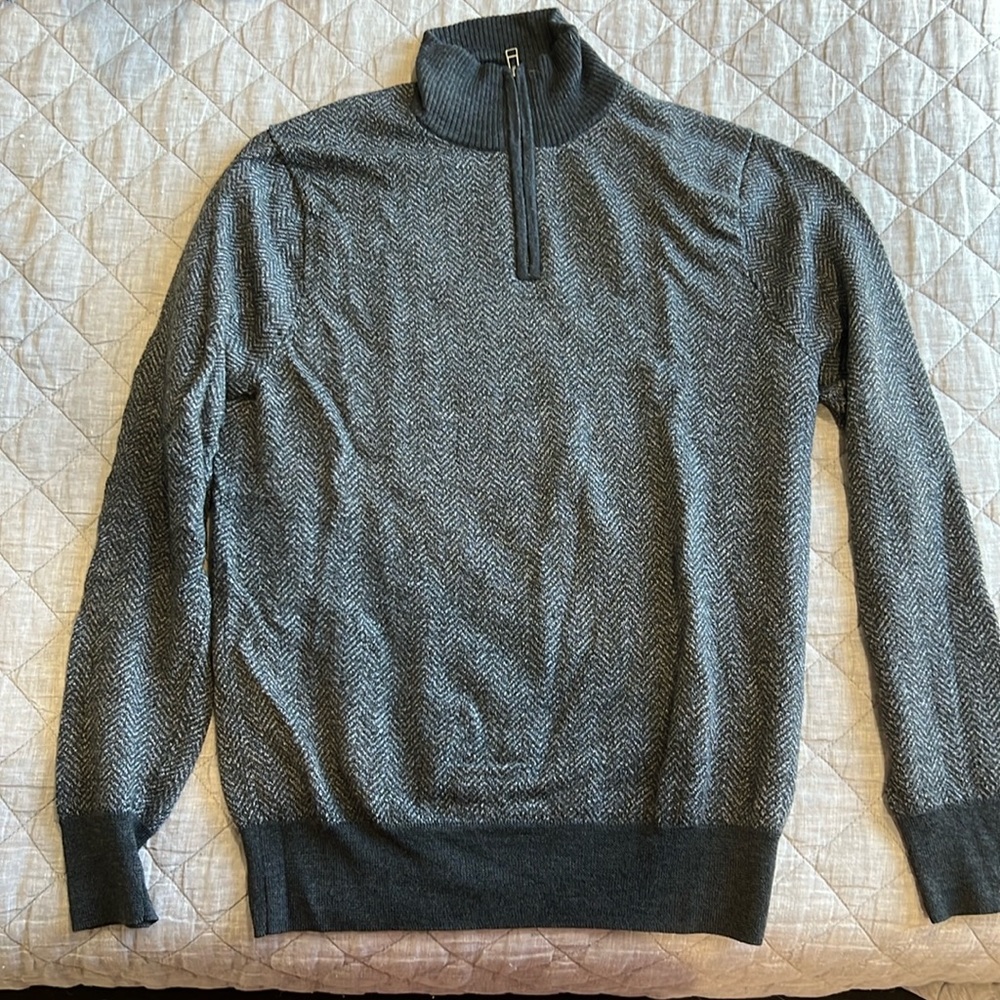 Bonobos Slim Fit Gray Quarter Zip